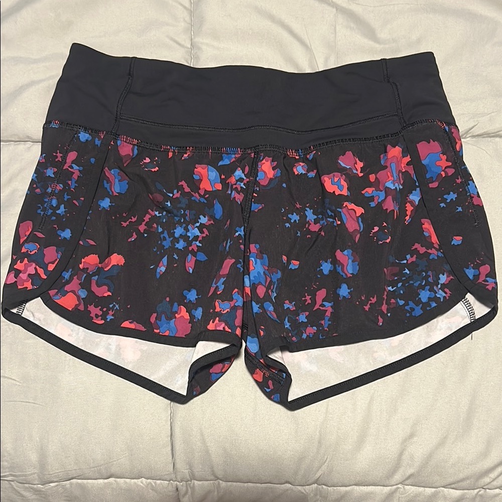 lululemon athletica Black Multicolor Athletic Shorts